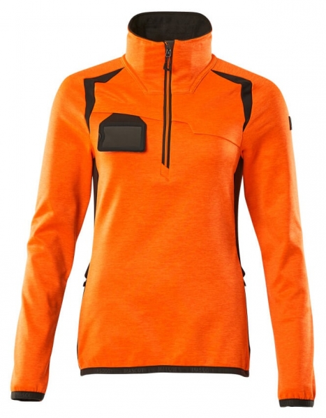 MASCOT-Warnschutz-Damen Fleecepullover, ACCELERATE SAFE, high vis orange/dunkelanthrazit