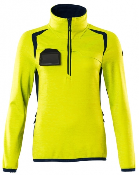 MASCOT-Warnschutz-Damen Fleecepullover, ACCELERATE SAFE, high vis gelb/schwarzblau