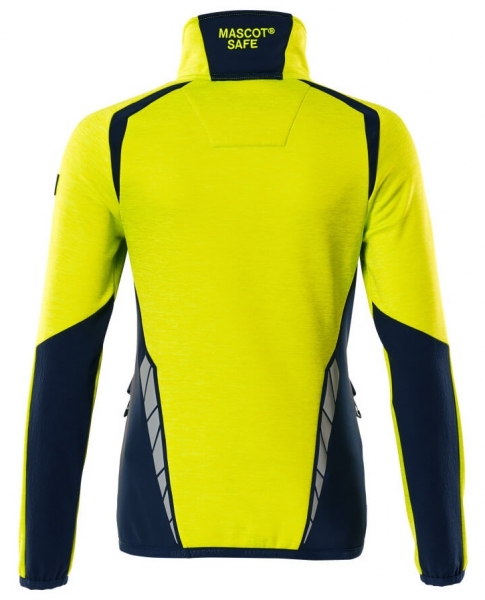 MASCOT-Warnschutz-Damen Fleecepullover, ACCELERATE SAFE, high vis gelb/schwarzblau