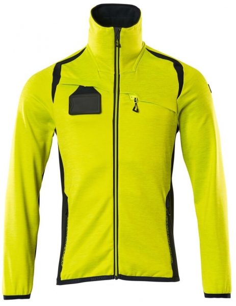 MASCOT-Warnschutz-Fleecepullover, ACCELERATE SAFE, high vis gelb/schwarzblau