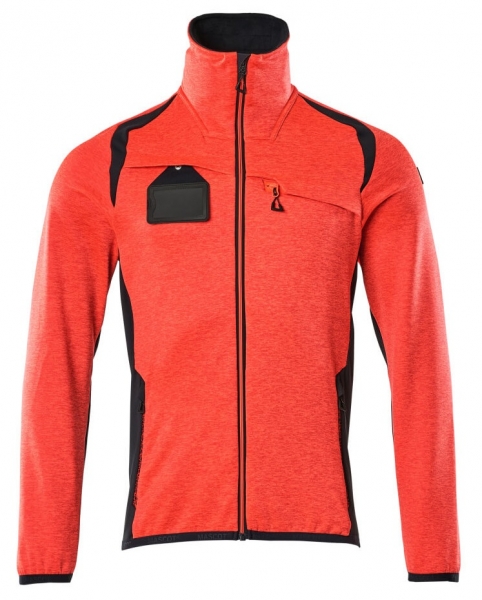 MASCOT-Warnschutz-Fleecepullover, ACCELERATE SAFE, high vis rot/schwarzblau