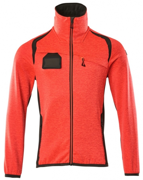 MASCOT-Warnschutz-Fleecepullover, ACCELERATE SAFE, high vis rot/dunkelanthrazit
