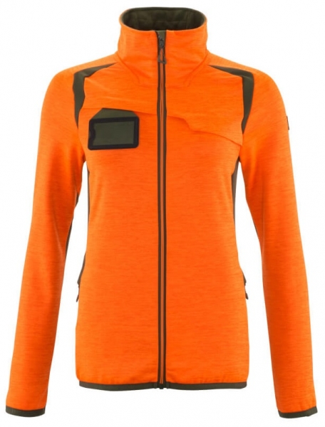 MASCOT-Warnschutz-Damen Fleecejacke, ACCELERATE SAFE, high vis orange/moosgrn