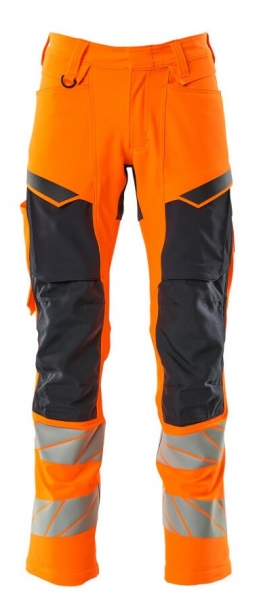 MASCOT-Warnschutz-Bundhose, ACCELERATE SAFE, 76 cm, warnorange/schwarzblau