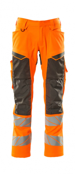 MASCOT-Warnschutz-Bundhose mit Knietaschen, Accel. Safe, 76 cm, warnorange/dunkelanthrazit