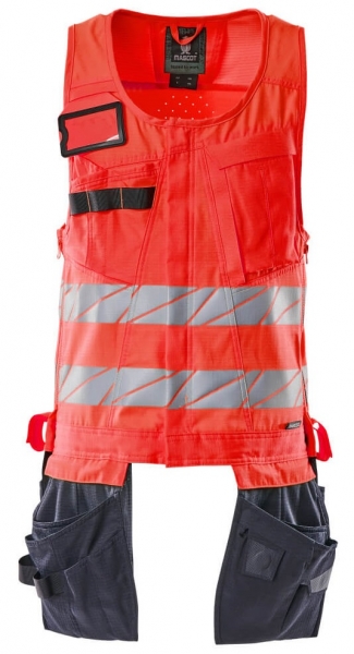 MASCOT-Warnschutz-Werkzeugweste, ACCELERATE SAFE, warnrot/schwarzblau