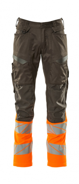 MASCOT-Warnschutz-Bundhose mit Knietaschen, ACCEL SAFE, ca. 82 cm, dunkelanthrazit/warnorange