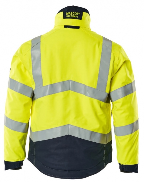 MASCOT-Warnschutz-Winter-Pilotjacke, MULTISAFE, warngelb/schwarzblau