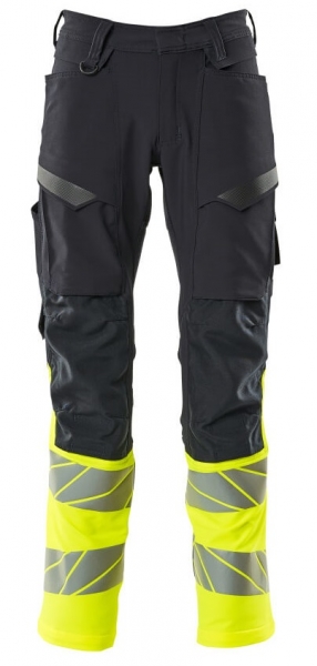 MASCOT-Warnschutz-Bundhose, ACCELERATE SAFE, 76 cm, schwarzblau/warngelb