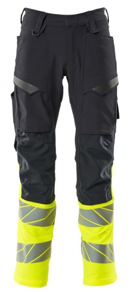 MASCOT-Warnschutz-Bundhose, ACCELERATE SAFE, 82 cm, schwarzblau/warngelb