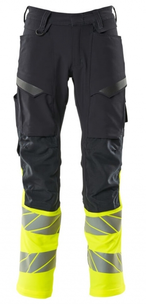 MASCOT-Warnschutz-Bundhose, ACCELERATE SAFE, 90 cm, schwarzblau/warngelb