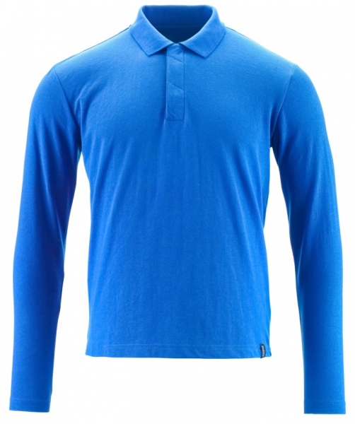 MASCOT-Polo-Shirt, langarm, azurblau