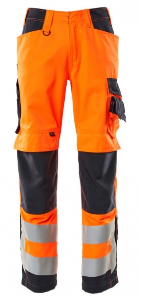 MASCOT-Warnschutz-Bundhose, SAFE SUPREME, mit Knietaschen, Lg: 76 cm, warnorange/schwarzblau