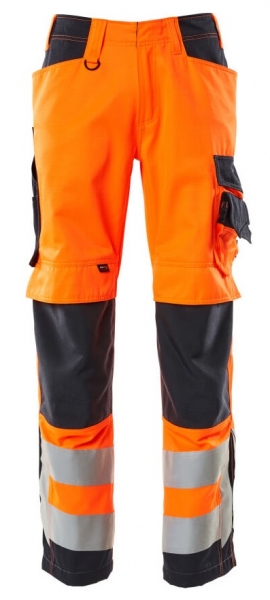 MASCOT-Warnschutz-Bundhose, SAFE SUPREME, mit Knietaschen, Lg: 90 cm, warnorange/schwarzblau