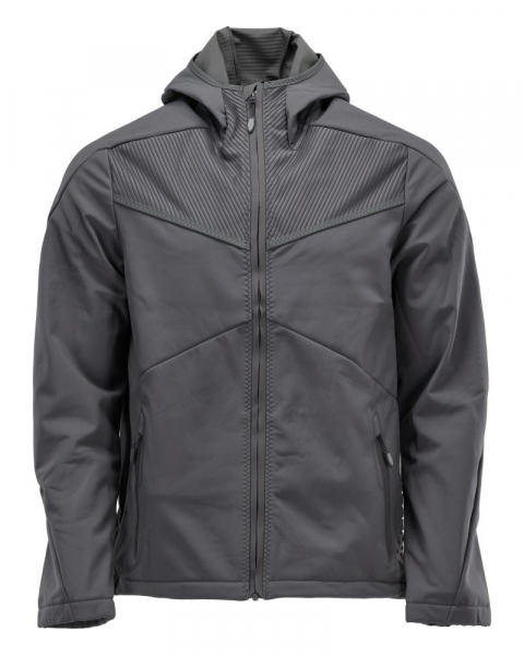 MASCOT-Softshell Jacke mit Kapuze, CUSTOMIZED, 305 g/m², anthrazitgrau