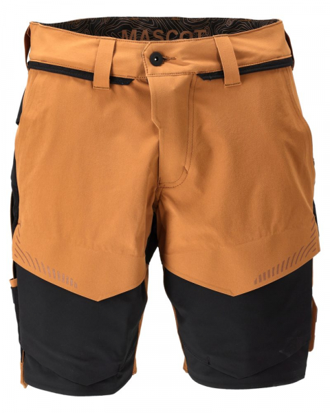 MASCOT- Shorts, Ultimate Stretch, CUSTOMIZED, 180 g/m, nussbraun/ schwarz