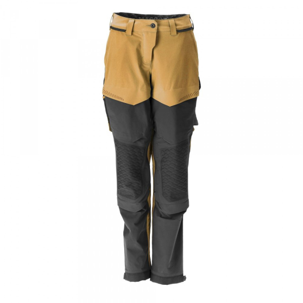 MASCOT- Damen-Hose mit Knietaschen, Diamond, Ultimate Stretch, CUSTOMIZED, 180 g/m, nussbraun/ schwarz