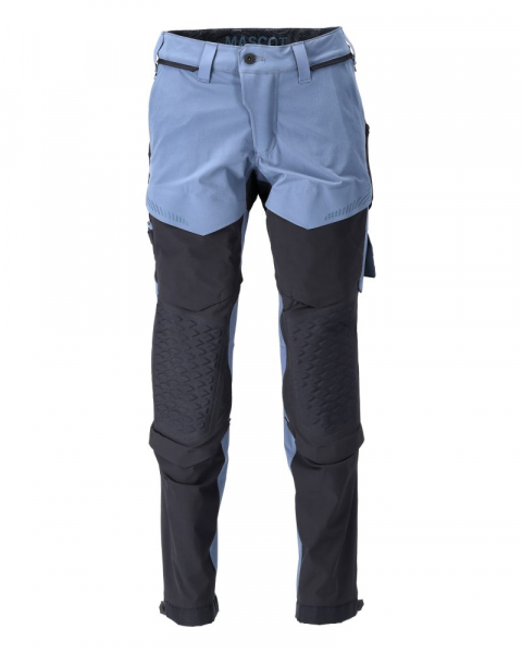 MASCOT- Hose mit Knietaschen, Ultimate Stretch, CUSTOMIZED, 180 g/m, steinblau/ schwarzblau