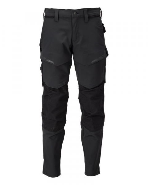 MASCOT- Damen- Hose mit Knietaschen, Diamond, Ultimate Stretch, CUSTOMIZED, 235 g/m, schwarz
