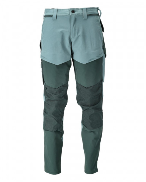 MASCOT-Bundhose mit Knietaschen Ultimate Stretch, CUSTOMIZED, 235 g/m, hell-waldgrn/ waldgrn