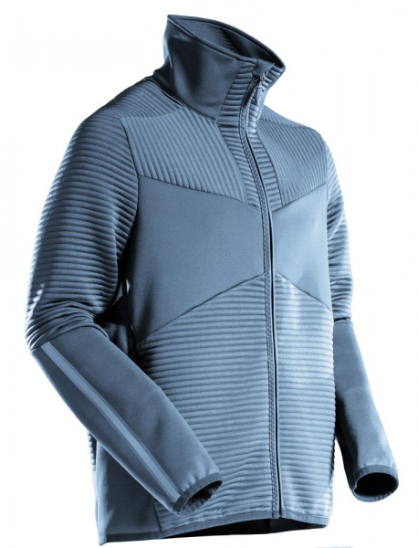 MASCOT-Fleece Pullover mit Reiverschluss, CUSTOMIZED, 265 g/m, steinblau