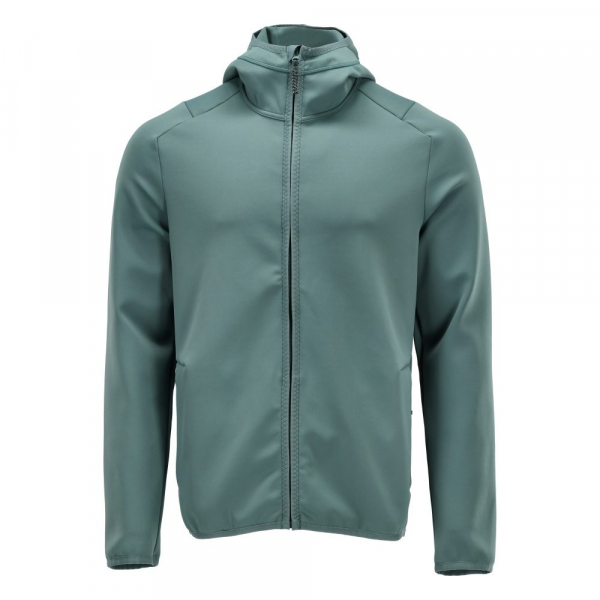 MASCOT-Fleecepullover mit Reißverschluss und Kapuze, CUSTOMIZED, 360 g/m², hell-waldgrün