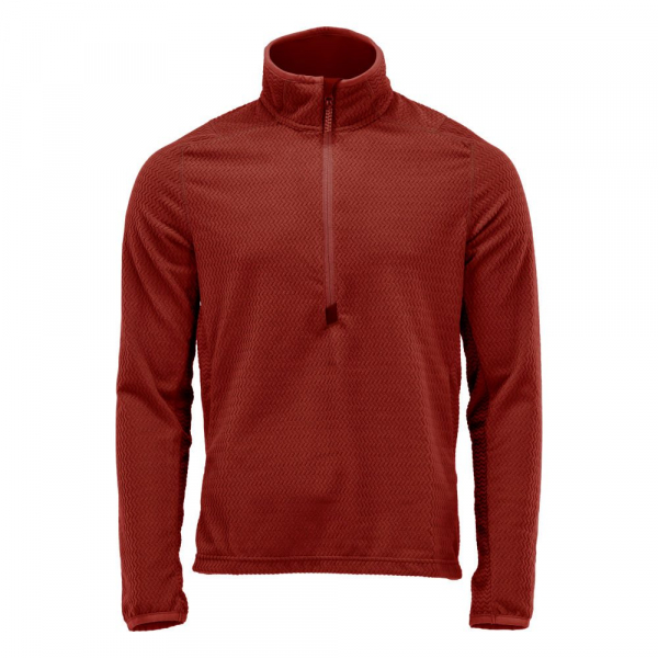MASCOT- Microfleece Pullover mit kurzem Reißverschluss, CUSTOMIZED, 220 g/m², herbstrot
