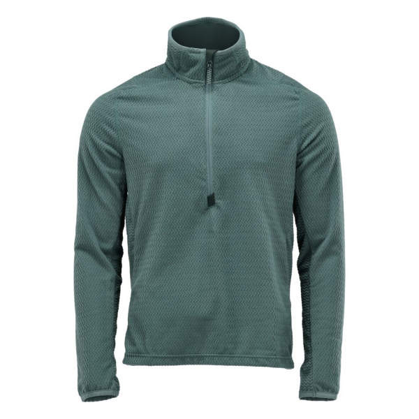 MASCOT- Microfleece Pullover mit kurzem Reißverschluss, CUSTOMIZED, 220 g/m², hell-waldgrün