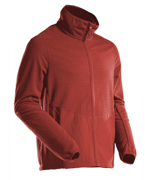 MASCOT- Microfleece Pullover mit Reiverschluss, CUSTOMIZED, 220 g/m, herbstrot