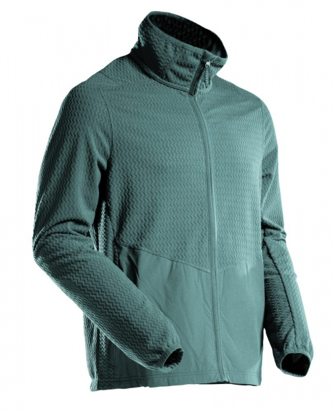 MASCOT- Microfleece Pullover mit Reiverschluss, CUSTOMIZED, 220 g/m, hell-waldgrn