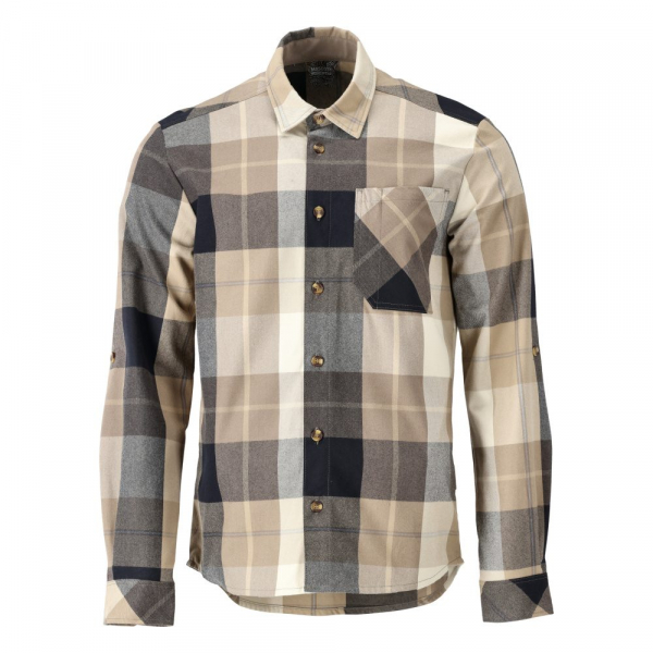 MASCOT- Hemd aus Flanell, CUSTOMIZED, 270 g/m, dunkel-sandbeige- kariert