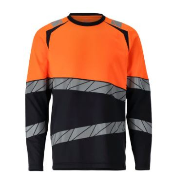 MASCOT� ACCELERATE SAFE Langarmshirt Premium , Schwarzblau/Orange