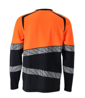 MASCOT� ACCELERATE SAFE Langarmshirt Premium , Schwarzblau/Orange