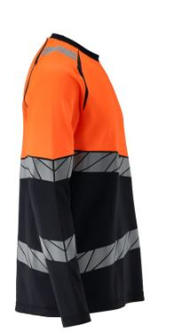 MASCOT� ACCELERATE SAFE Langarmshirt Premium , Schwarzblau/Orange