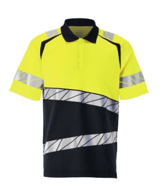 MASCOT� ACCELERATE SAFE Polo-Shirt Premium , Schwarzblau/Gelb