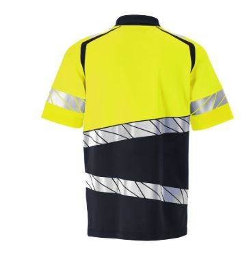 MASCOT� ACCELERATE SAFE Polo-Shirt Premium , Schwarzblau/Gelb