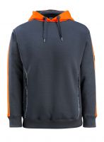 MASCOT-Workwear-Kapuzen-Sweat-Shirt, MOTRIL, MG310, schwarzblau/orange