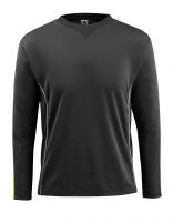 MASCOT-T-Shirt, Montilla, langarm, 170 g/m, schwarz/gelb