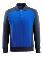 MASCOT-Polo-Sweatshirt, Magdeburg, 310 g/m, kornblau/schwarzblau