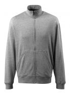 MASCOT-Sweatshirt mit Reiverschluss, Lavit, 340 g/m, grau-meliert