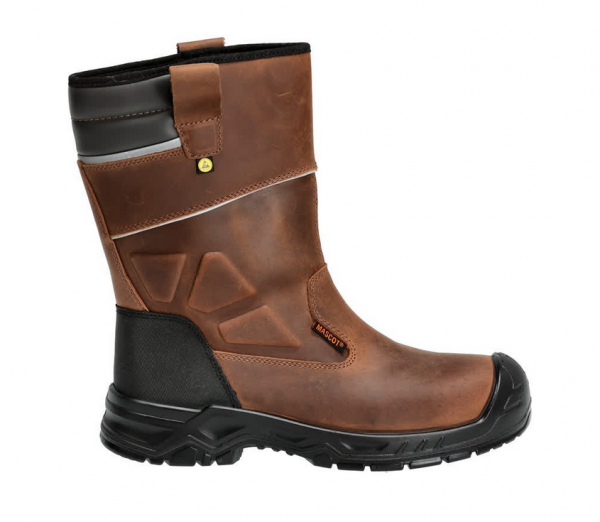 MASCOT-S3S-Sicherheitsstiefel Riggerboot, FOOTWEAR Originals, SR FO ESD, nussbraun/schwarz