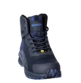 Sicherheitsstiefel S3S, Schn�rsenkel, Schwarzblau/Azurblau, Weite 8
