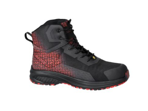 Sicherheitsstiefel S3S, Schn�rsenkel, Schwarz/Rot, Weite 10