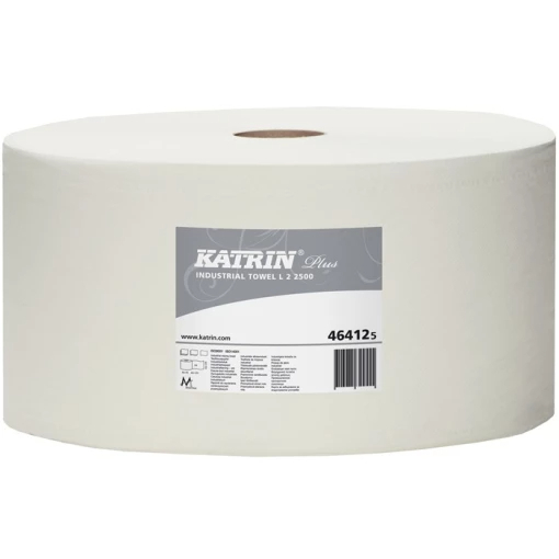 KATRIN-PAPIERPUTZROLLE Plus L2 2500, weiss, 2-lagig, 2x18,5 g, 1 Rolle  2.500 Tcher