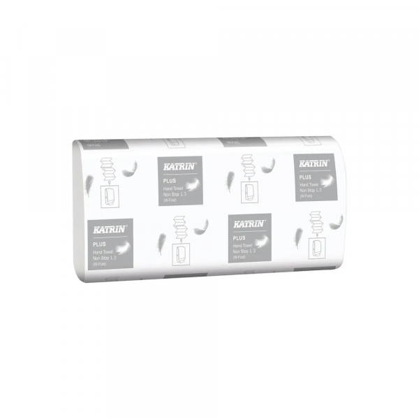 KATRIN-Classic Hand Towel non stop L3, wide Handy Pack, wei, 3-lagig, W-Falz, Ktn.  25 x 90 Blatt