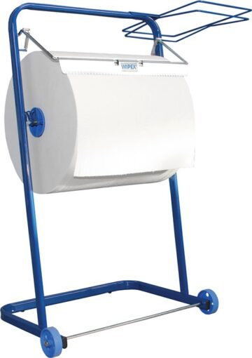 WIPEX-BODENSTNDER, blau, bis 40 cm Breite, fahrbar, mit Mllsackhalter