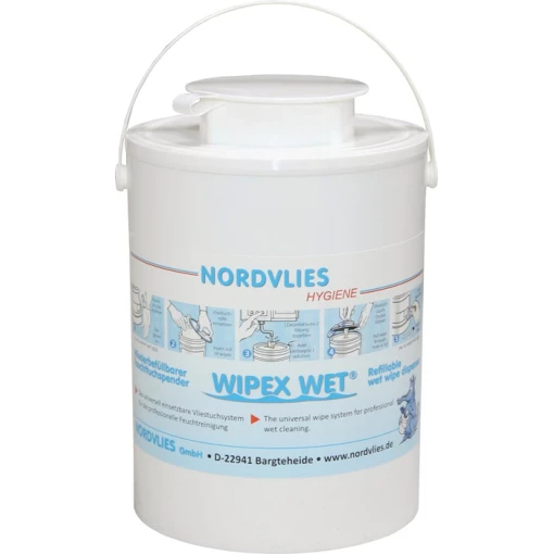 WIPEX-WET FEUTTUCHSPENDER, wei, Kunstoff, wiederverwendbar, Entnahmeffnung wei