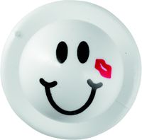 LEIBER-Kugel-Knpfe, Smiley, 1 Pack  12 St