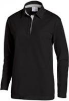 LEIBER-Poloshirt, Arbeits-Berufs-Polo-Shirt, Damen und Herren, 1/1 Arm, ca. 220g/m, schwarz/silber