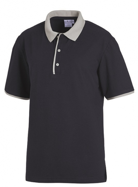 LEIBER-Unisex-Poloshirt, Arbeits-Berufs-Polo-Shirt, ca. 220g/m, marine/silbergrau
